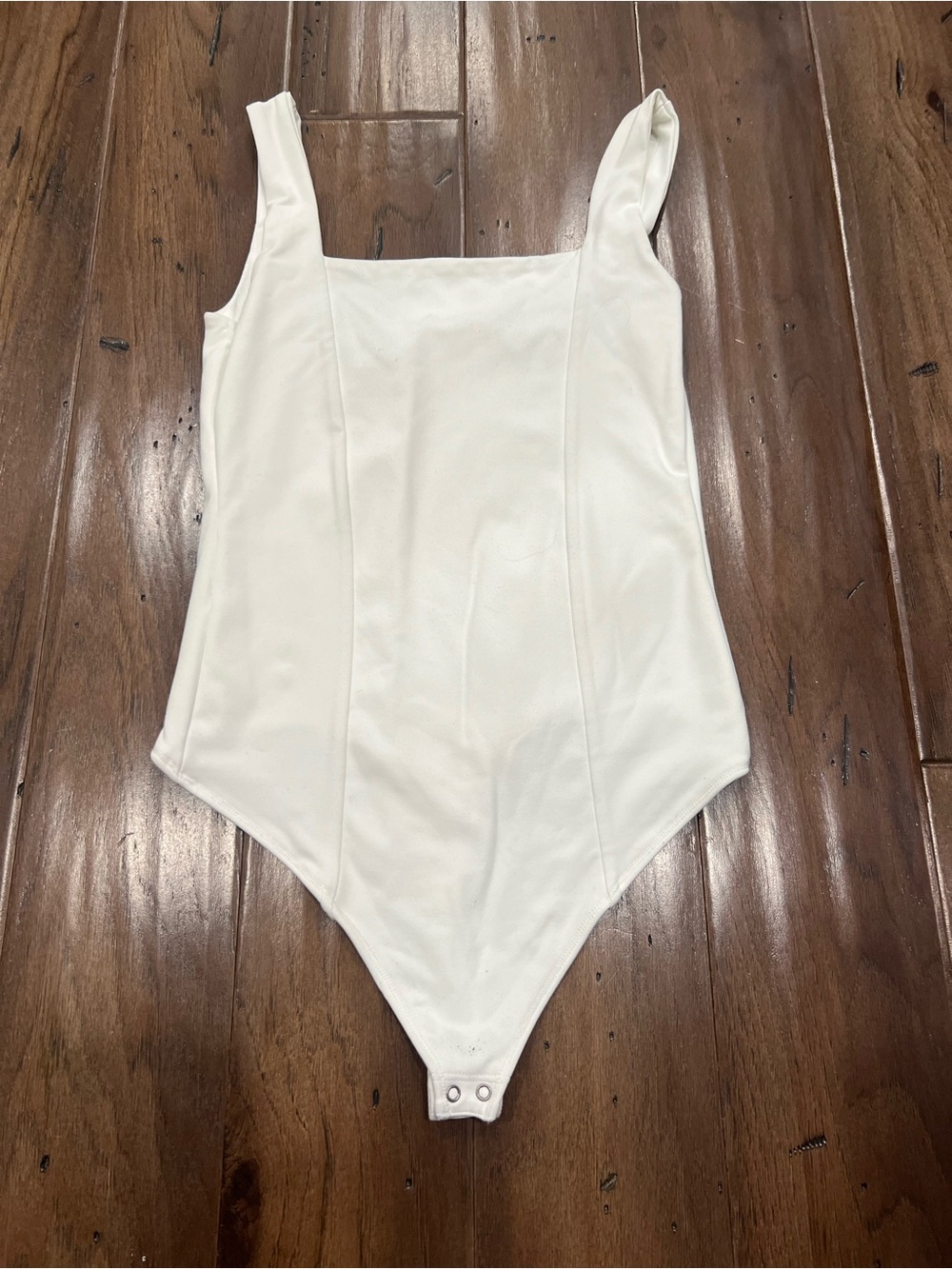 Abercrombie & Fitch White Square-Neck Bodysuit